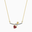 0.21Ct Blushing Arrow Heart Lab-Grown Diamond Gold Pendant Necklace