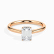 Emerald Cut Solitaire Lab-Grown Diamond Gold Ring