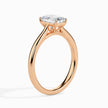 Emerald Cut Solitaire Lab-Grown Diamond Gold Ring
