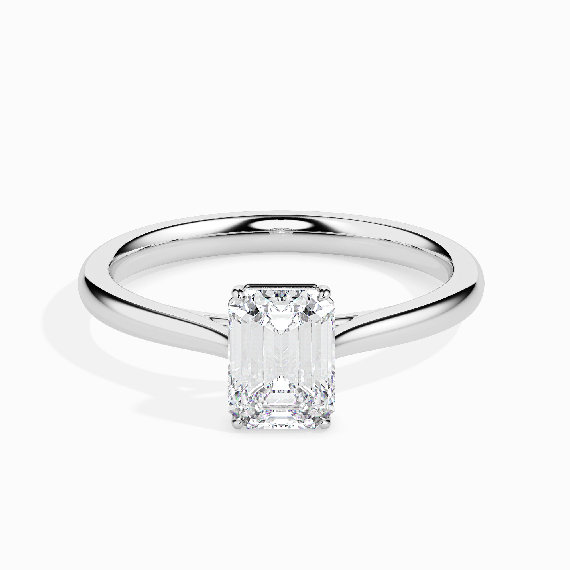 Emerald Cut Solitaire Lab-Grown Diamond Gold Ring