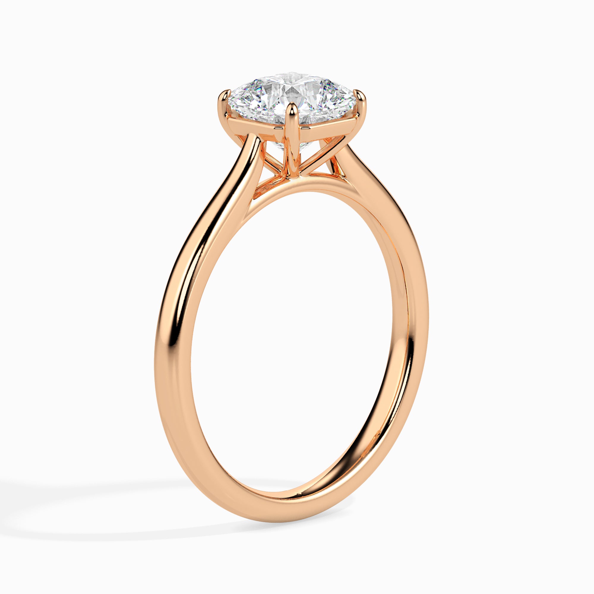 Radiant Cut Solitaire Lab-Grown Diamond Gold Ring