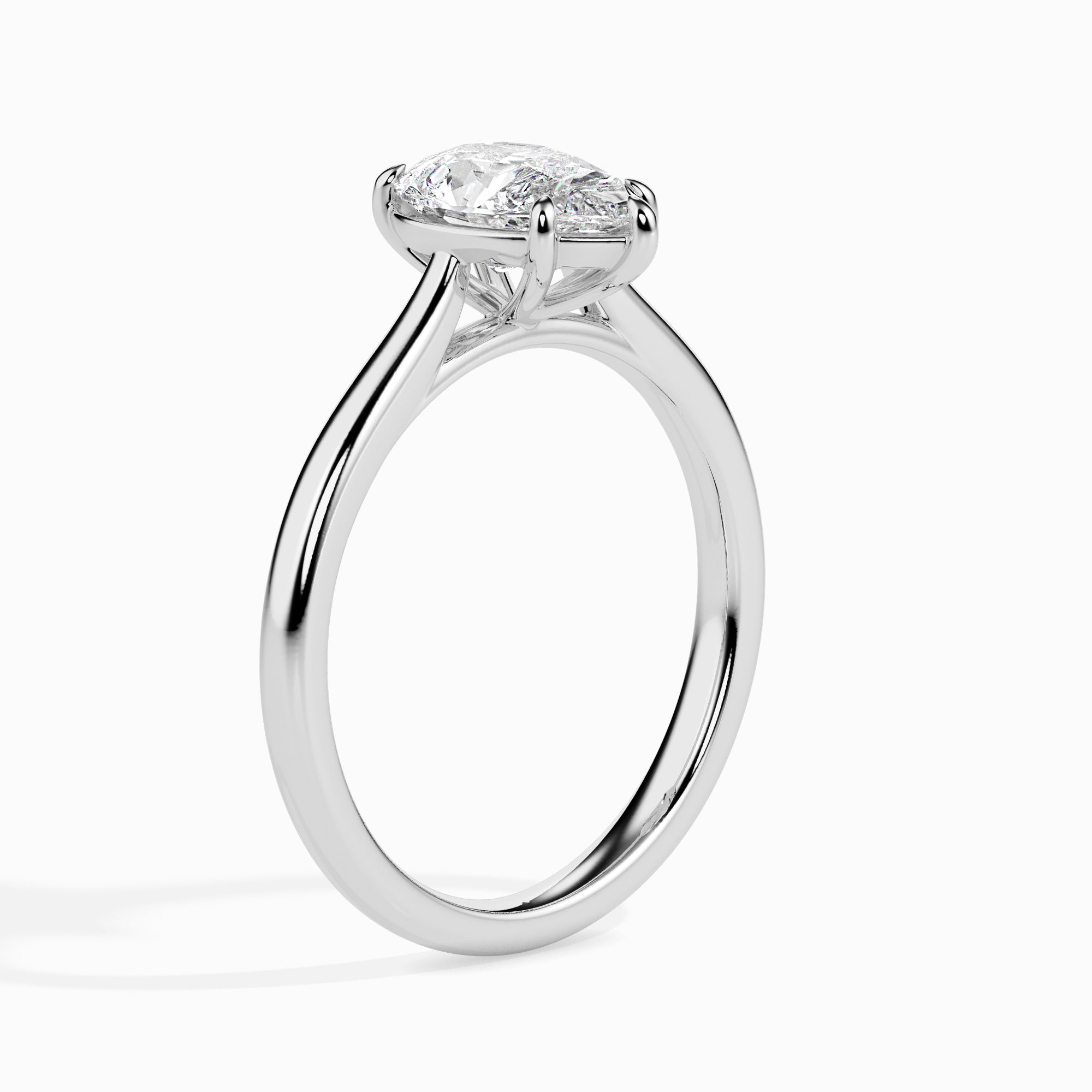 Pear Cut Solitaire Lab-Grown Diamond Gold Ring