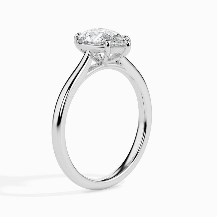 Pear Cut Solitaire Lab-Grown Diamond Gold Ring