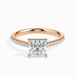 Princess Cut Prong Set Lab-Grown Diamond Gold Ring
