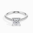 Princess Cut Prong Set Lab-Grown Diamond Gold Ring