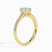 Cushion Cut Prong Set Lab-Grown Diamond Gold Ring