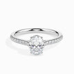 Oval Cut Prong Set Lab-Grown Diamond Gold Ring