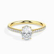 Oval Cut Prong Set Lab-Grown Diamond Gold Ring