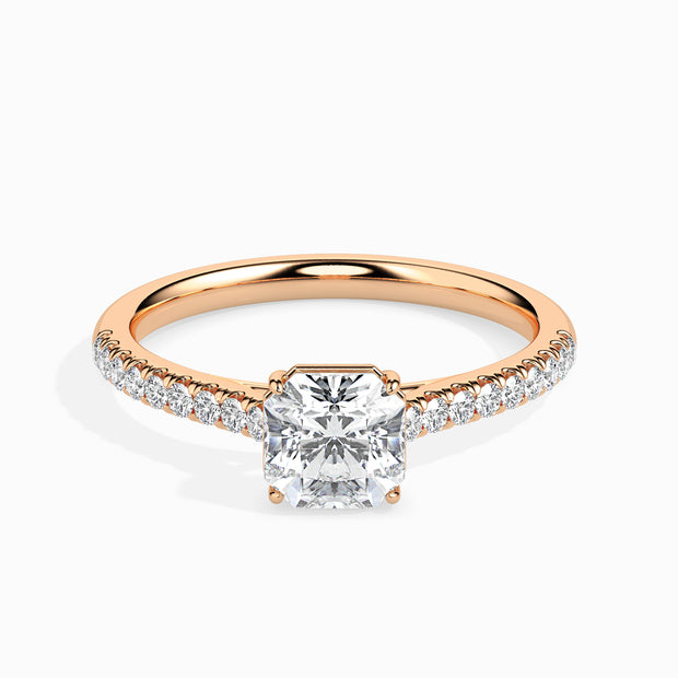 Radiant Cut Prong Set Lab-Grown Diamond Gold Ring