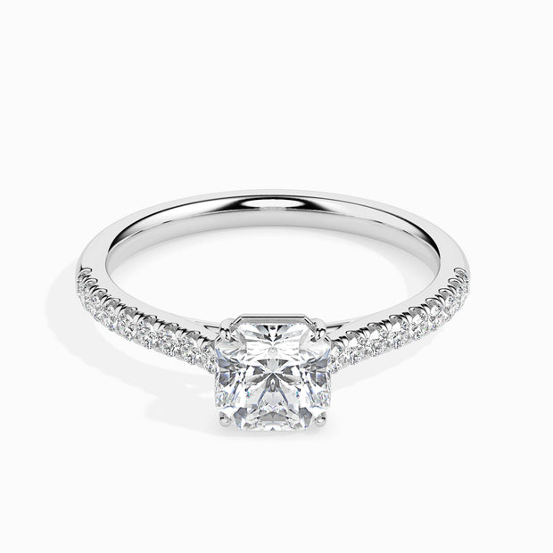 Radiant Cut Prong Set Lab-Grown Diamond Gold Ring