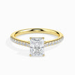 Radiant Prong Set Lab-Grown Diamond Gold Ring