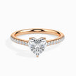Heart Cut Prong Set Lab-Grown Diamond Gold Ring