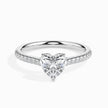 Heart Cut Prong Set Lab-Grown Diamond Gold Ring
