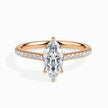 Marquise Cut Prong Set Lab-Grown Diamond Gold Ring