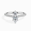 Marquise Cut Prong Set Lab-Grown Diamond Gold Ring
