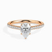 Pear Cut Prong Set Lab-Grown Diamond Gold Ring