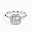 Radiant Cut Halo Lab-Grown Diamond Gold Ring