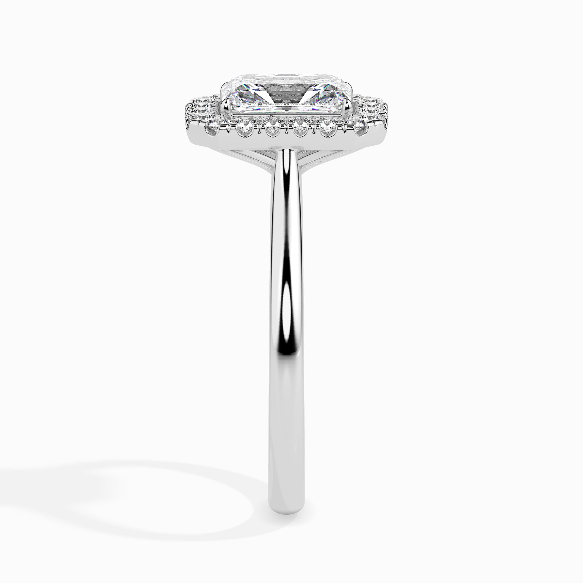 Radiant Halo Lab-Grown Diamond Gold Ring