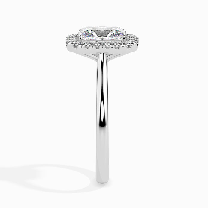 Radiant Halo Lab-Grown Diamond Gold Ring