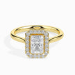 Radiant Halo Lab-Grown Diamond Gold Ring