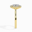 Radiant Halo Lab-Grown Diamond Gold Ring