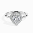 Heart Cut Halo Lab-Grown Diamond Gold Ring