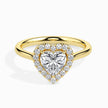 Heart Cut Halo Lab-Grown Diamond Gold Ring