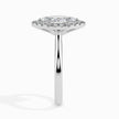 Marquise Cut Halo Lab-Grown Diamond Gold Ring