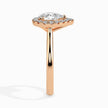 Pear Cut Halo Lab-Grown Diamond Gold Ring