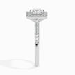 Princess Halo Lab-Grown Diamond Gold Ring