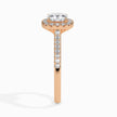 Cushion Halo Lab-Grown Diamond Gold Ring