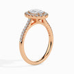 Oval Cut Halo Lab-Grown Diamond Gold Ring