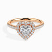 New Heart Cut Halo Lab-Grown Diamond Gold Ring
