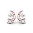 0.34Ct Floral Design Prong Set Lab-Grown Diamond Gold Dangle Stud Earrings