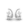 0.34Ct Floral Design Prong Set Lab-Grown Diamond Gold Dangle Stud Earrings