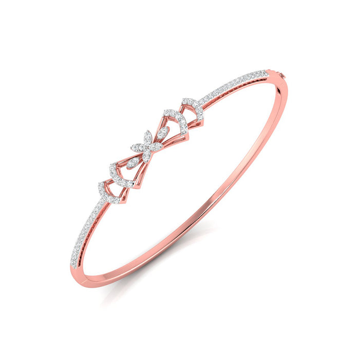 0.65Ct Butterfly Design Lab-Grown Diamond Gold Bracelet