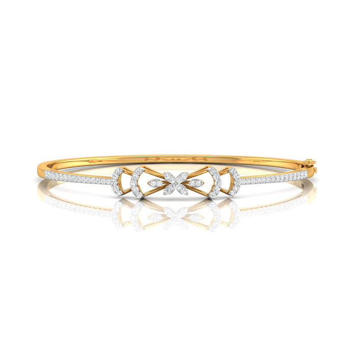 0.65Ct Butterfly Design Lab-Grown Diamond Gold Bracelet