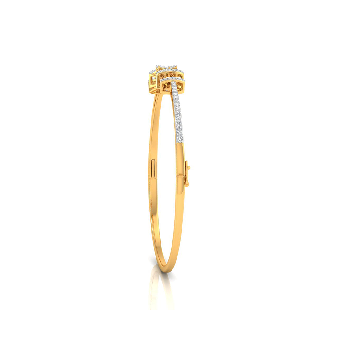 0.65Ct Butterfly Design Lab-Grown Diamond Gold Bracelet