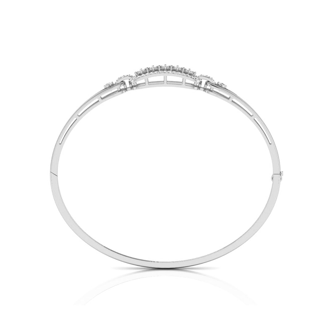 0.64Ct Lattice Link Lab-Grown Diamond Gold Bracelet