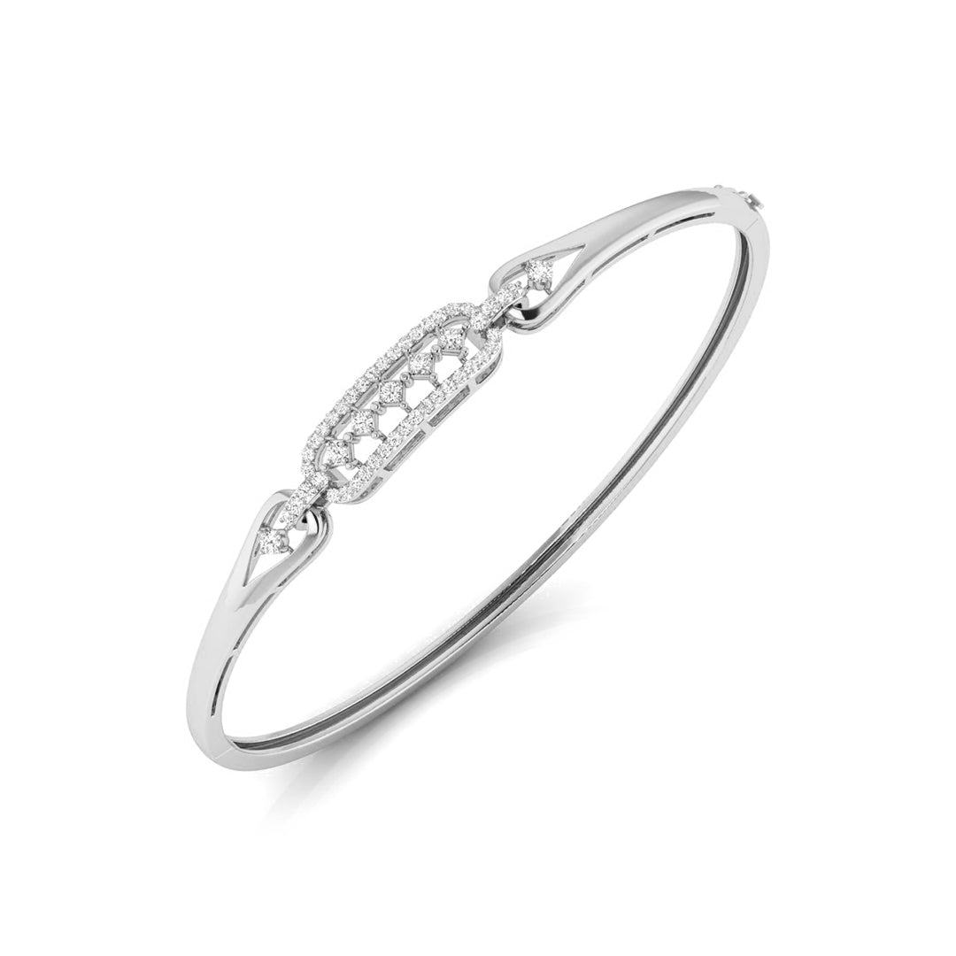 0.64Ct Lattice Link Lab-Grown Diamond Gold Bracelet