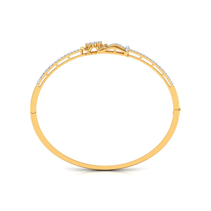 0.61Ct Floral Cluster Lab-Grown Diamond Gold Bracelet