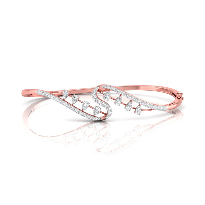 0.83Ct Prong Set Lab-Grown Diamond Gold Bracelet