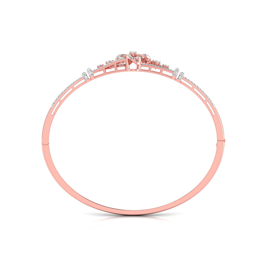 0.74Ct Rose Lattice Lab-Grown Diamond Gold Bracelet