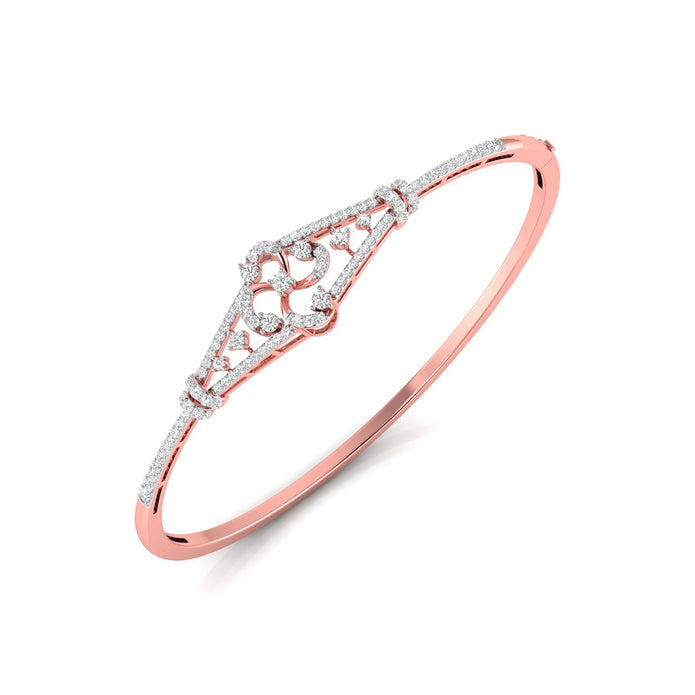 0.74Ct Rose Lattice Lab-Grown Diamond Gold Bracelet