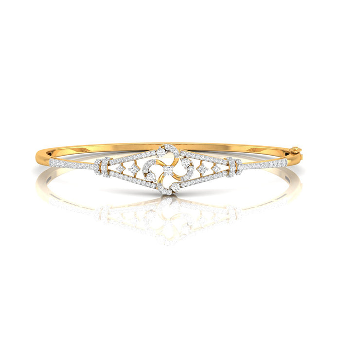 0.74Ct Rose Lattice Lab-Grown Diamond Gold Bracelet