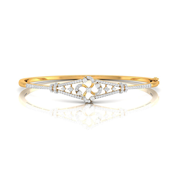 0.74Ct Rose Lattice Lab-Grown Diamond Gold Bracelet