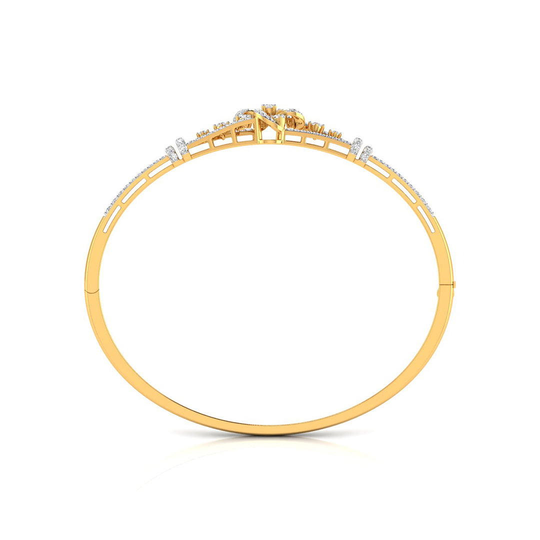 0.74Ct Rose Lattice Lab-Grown Diamond Gold Bracelet