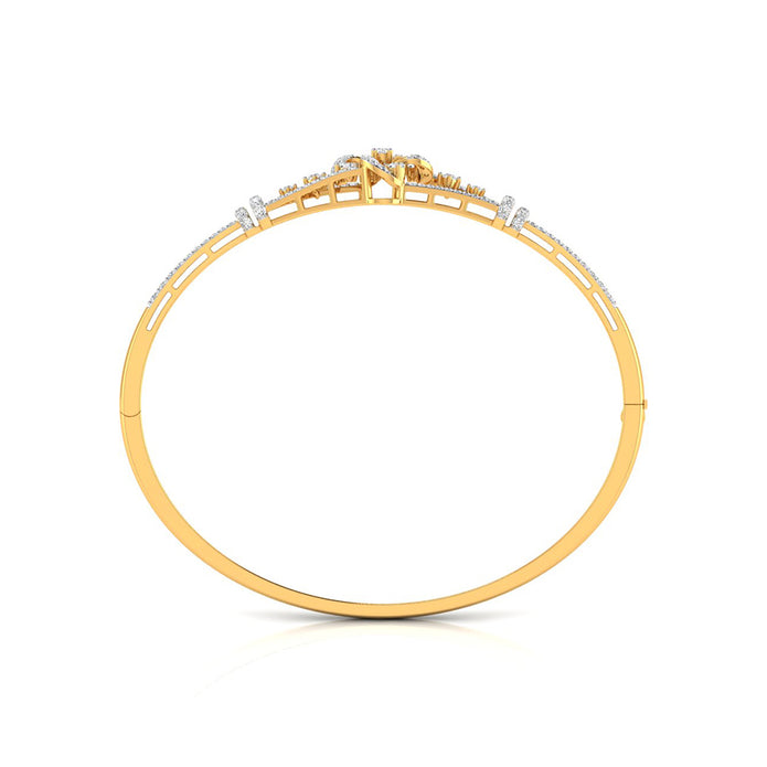 0.74Ct Rose Lattice Lab-Grown Diamond Gold Bracelet