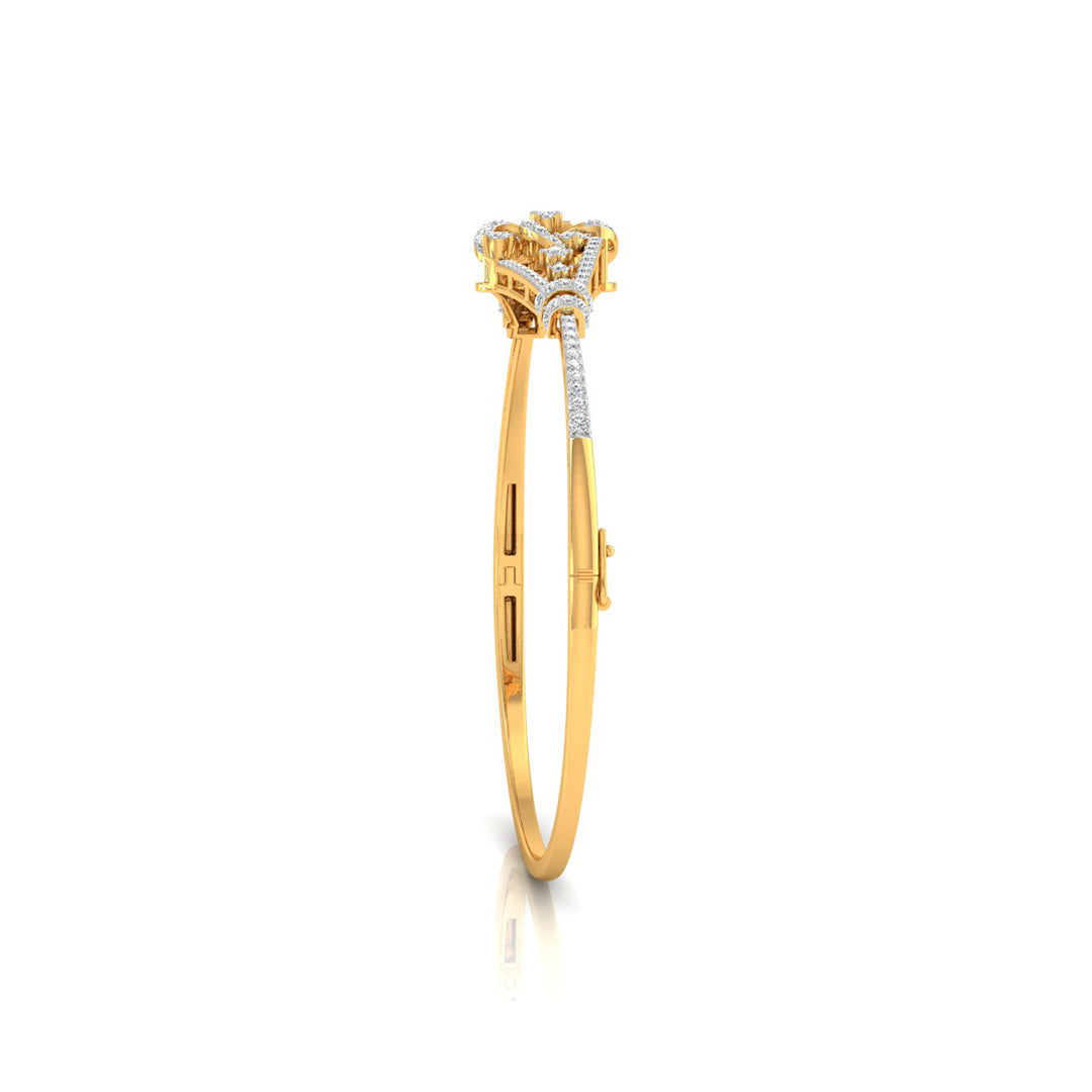 0.74Ct Rose Lattice Lab-Grown Diamond Gold Bracelet