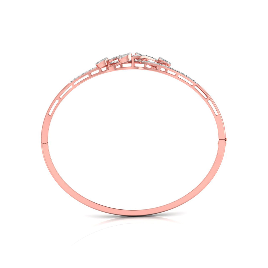 0.73Ct Crossover Pave Set Lab-Grown Diamond Gold Bracelet